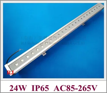 новый дизайн Роскошного алюминия и армированного стекла 24 led 24W LED wall washer light лампа LED bar light прожектор AC85-265V