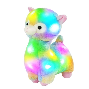 2023 Новая 14-дюймовая светящаяся игрушка из альпаки с дополнительным музыкальным светодиодом для декора детской комнаты, поднятия настроения ребенка