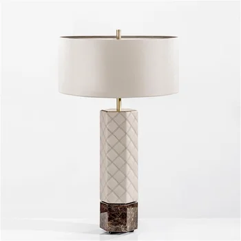 Модная светодиодная настольная лампа TEMAR Postmodern из натуральной кожи для домашнего декора спальни гостиной