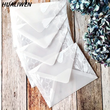5 шт./лот, Наборы конвертов из полупрозрачной сернокислотной бумаги Креативного дизайна, конверты для приглашений на свадьбу, принадлежности для писем для вечеринок