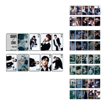 10 шт./компл. Мини-альбом MONSTA X Lomo Card SHAPE Of LOVE, Индивидуальная открытка с HD печатью, наклейка с кристаллами, Подарочная коллекция для фанатов