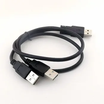 1x Штекер USB 2.0 A от мужчины к двойному штекеру USB 2.0 A для зарядки данных Y-разветвитель от мужчины к мужчине Удлинительный кабель 15 + 65 см