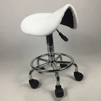 Европейские парикмахерские кресла из кованого железа, Современная мебель для салона красоты, Стул для салона красоты, вращающийся подъемник, парикмахерское кресло, Простое седло, табурет