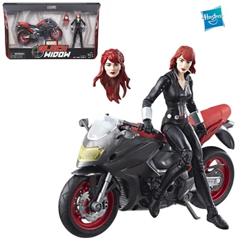 Оригинальная фигурка Hasbro Marvel Legends Мстители Черная Вдова и мотоциклетная фигурка в 6-дюймовом масштабе, коллекционная модель Игрушки