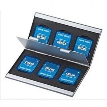 Алюминиевый сплав EVA Aluminum Micro для SD MMC TF Карта памяти Коробка для хранения Защитный чехол 6 карт