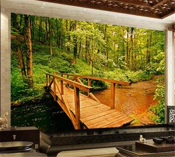 beibehang Индивидуальные 3D обои в европейском стиле, красивый фон для дома из дерева джунглей, украшение стен, картина papel de parede