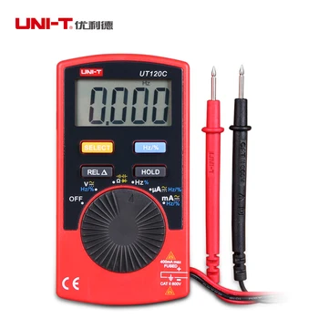 UNI-T UT120A B C Мини-цифровой мультиметр-тестер с автодиапазоном, мультиметр постоянного и переменного тока в кармане
