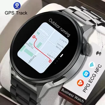 Новые Смарт-Часы NFC Для Мужчин Smart Bluetooth Call Sport GPS Track Smartwatch Для Женщин Heart Rate ECG PPG Smartwatch Для Android ios