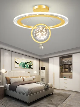 Современная люстра для спальни освещение комнаты звездный свет роскошные подвесные светильники в скандинавском стиле потолок для спальни хрустальная лампа подвесной светильник