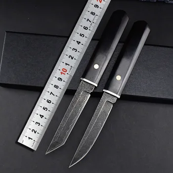Рукоятка уличного ножа для самообороны VG 10 в дамасской самурайской чешуе, коллекция мяса, черное дерево, острое лезвие