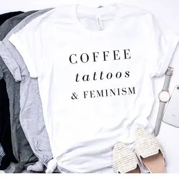 Sugarbaby/ Новое поступление, Кофейные Татуировки и футболка с феминизмом, Феминистские Подарки, Феминистская футболка Для Любителей Кофе, Футболки с Феминизмом, Прямая поставка
