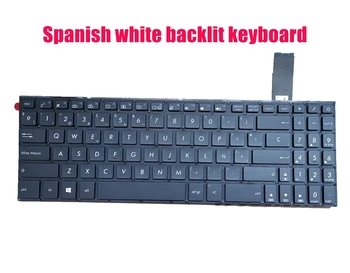 Испанская клавиатура с белой подсветкой для Asus R570U/R570UD/R570Z/R570ZD