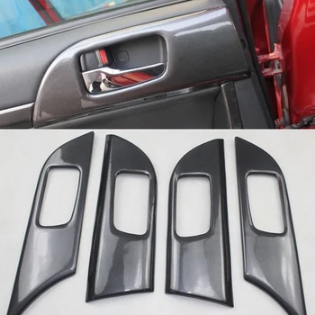 Для Mitsubishi Lancer EX 2010-2016 4ШТ ABS Боковая дверь автомобиля Внутренняя ручка Чаша Защитная крышка Отделка Молдинги для стайлинга автомобилей