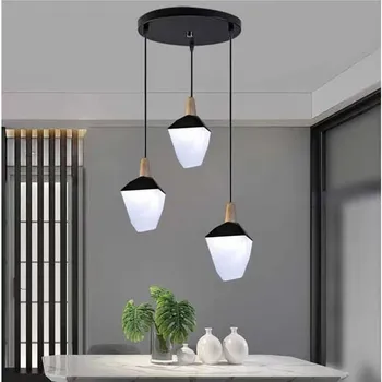 Подвесной светильник в скандинавском минимализме для гостиной, роскошная светодиодная лампа с тремя головками, лампа для коридора, лампа для кабинета, лампа для спальни