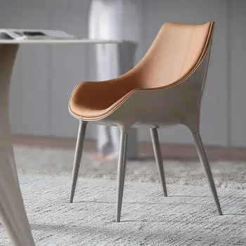 Минималистичные стулья в скандинавском стиле С подлокотниками и металлической спинкой, Роскошные кресла, Удобная мебель для дома El Hogar для гостиной