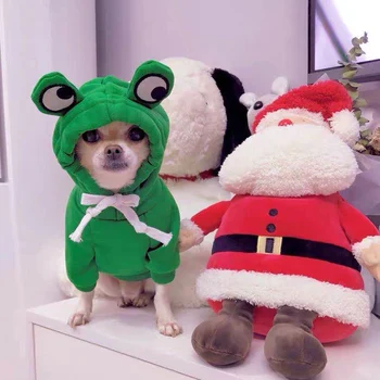 Милый костюм собачки для маленьких собачек, зимняя толстовка с капюшоном для щенка и кошки, толстовка с капюшоном для йоркширского шпица, одежда-талисман ropa de perro