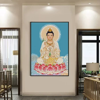 Полный комплект вышивки крестом MomoArt, принадлежности для вышивания Будда Дзен, Религия, Новое украшение для дома на холсте с принтом 2023