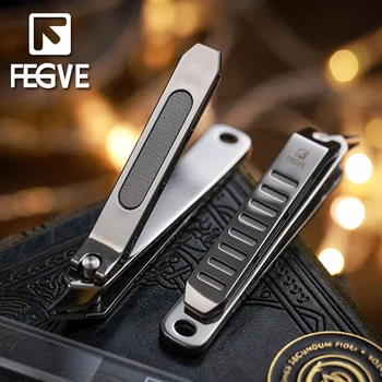 Диагональные кусачки для ногтей FEGVE, Складной ультратонкий одноразовый набор с защитой от брызг с большим отверстием