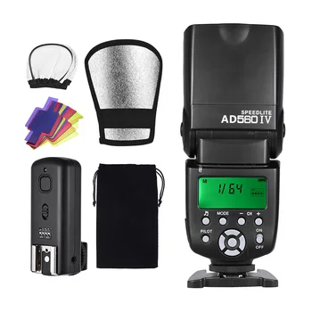 Andoer AD560 IV Pro 2.4G Беспроводная встроенная вспышка Speedlite Slave Light GN50 с Рассеивателем Триггера вспышки для зеркальных Камер