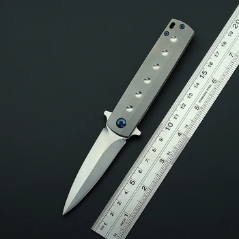GODFUR SDK Карманный складной нож 14c28n Лезвие Титановая ручка Открытый Кемпинг Охота Выживание Тактические Кухонные ножи EDC Инструменты