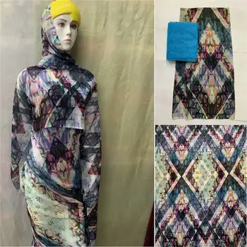 2020 Модная высококачественная швейцарская вуалевая хлопчатобумажная африканская кружевная ткань с принтом 7 ярдов для пошива женских платьев. L781929