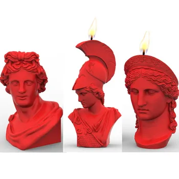 Поделки Статуя Геры Афины Силиконовые формы для свечей Форма для портрета Греческой богини из гипса Форма для Римской скульптуры Форма для восковых свечей