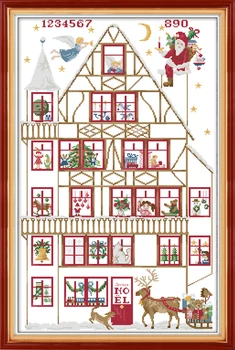 Рождественский подарок набор для вышивания крестиком aida 14ct 11ct печать на холсте вышивка крестиком рукоделие DIY handmade