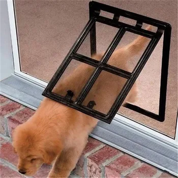 Запирающаяся пластиковая дверца для домашних собак, кошек и котенков для экрана, защитные откидные ворота, туннель для домашних животных, забор для собак, дверь для свободного доступа для дома