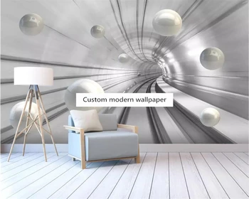 beibehang Индивидуальные современные абстрактные 3D фоновые обои для туннельного пространства, гостиная, спальня, обои papel de parede