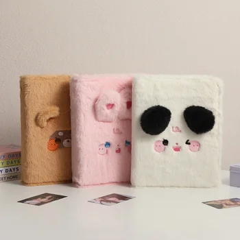 Kawaii Plush Cat Bear, папка для фотокарточек формата А5 Kpop, коллекционная книга, держатель для фотокарточек Idol, Альбом для фотокарточек, канцелярские принадлежности