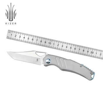 Нож для выживания Kizer Torngat Ki3625A1, новая титановая ручка со стальным лезвием S35VN, складной нож для кемпинга на открытом воздухе