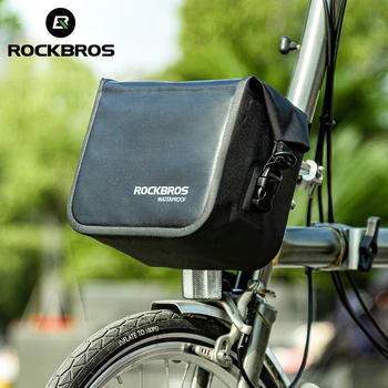Велосипедная сумка ROCKBROS, сумка для велосипедной рамы, передний карман для трубки, Наплечная сумка bmx, Водонепроницаемая сумка для руля, Аксессуары для велосипеда