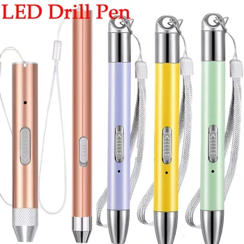 Ручная роспись ногтей, светодиодная точечная дрель, ручка с подсветкой, 5D Алмазная живопись, USB Перезаряжаемые Аксессуары для вышивки, Костюм