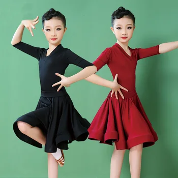 Карнавальный джазовый танцевальный костюм для девочек, детское современное платье для латиноамериканских бальных танцев, детское танцевальное платье, Одежда для девочек