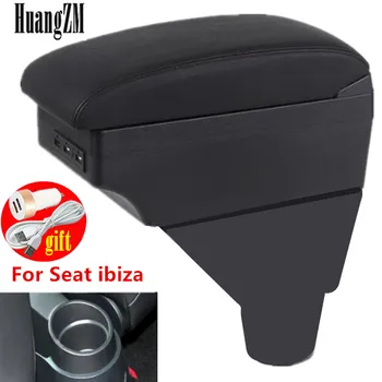 Для Seat Ibiza 6j коробка для подлокотников для Seat Ibiza коробка для хранения содержимого центрального магазина коробка для подлокотников с подстаканником пепельница интерфейс USB