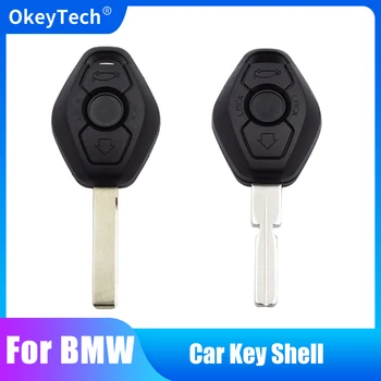 OkeyTech 3 Кнопки Замена Ключа Автомобиля Чехол Для Ключей Автомобиля Чехол Для BMW E38 E39 E46 EWS System Key Remote Fob Case Бесключевой Брелок