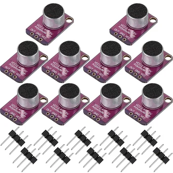10 ШТ Электретный Микрофонный усилитель Регулируемый модуль MAX4466 Микрофонный предусилитель Фиолетовая плата управления для Arduino