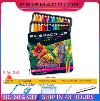 Prismacolor-lápices de colores Premier, pinturas de dibujo Lightfast, con 5 herramientas extra, 24, 48 y 72 colores