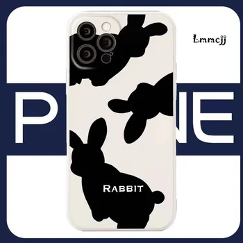 Lmmcjj Чехол для телефона Rabbit Samsung Galaxy S22 S23 Plus S21 A13 A53 5G A14 A22 A23 A33 A54 Note 20 Ультра Силиконовый Чехол для iPhone