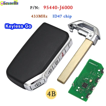 4 Кнопки Smart Keyless Go Remote Брелок для Ключей 95440-J6000 433 МГц ID47 Чип для KIA K900 TQ8-FOB-4F17