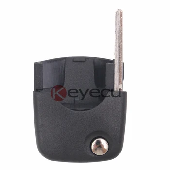 KEYECU 10 шт./лот Сменный складной ключ с круглой заглушкой для VW V-olkswagen новое неразрезное лезвие дистанционного ключа