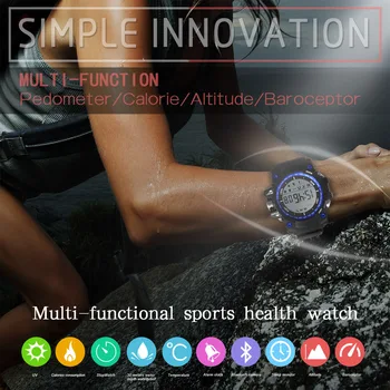 новейшие спортивные медицинские часы с аккумулятором большой емкости с высотой, барометрическим давлением, температурой, УФ-монитором для системы ios Android