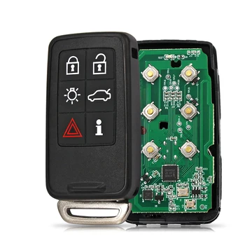 6 Кнопок ID46 Чип Smart Keyless Remote Key Для VOLVO S60 S80 V40 V60 V70 XC60 XC70 FCC ID: KR55WK49266 433/902 МГц FSK
