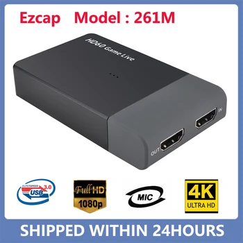 Ezcap USB 3.0 261M hd Video Capture 4K 1080P Game Live Streaming Video Converter Поддержка Видеовхода 4K MIC IN для XBOX One PS4