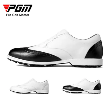МПГ Гольф Мужская обувь, мужские тапки водонепроницаемый анти-занос британский стиль Повседневная Искусственная кожа белый черный доступности Гольф обуви