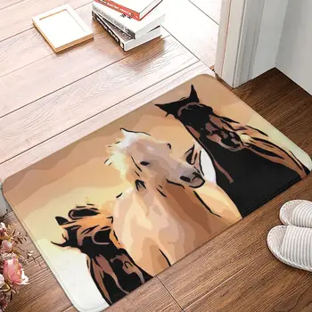 Запрошенный Абстрактный рисунок Скачущая лошадь, Бегущая Коврик для спальни, Домашний коврик, ковер для гостиной, Входная дверь