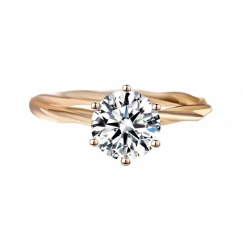 Муассанит с бриллиантом, новое модное простое женское кольцо из стерлингового серебра S925 Пробы, изысканные свадебные украшения MeiBaPJFS