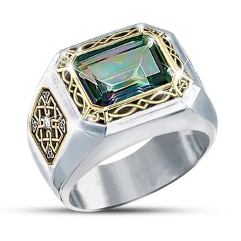 AccessoriesNew Лидер продаж, новое модное мужское кольцо с квадратным драгоценным камнем