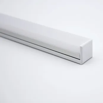 QSG-2019B; Алюминиевый профиль с молочным покрытием длиной 1 м; квадратное молочно-рассеянное покрытие