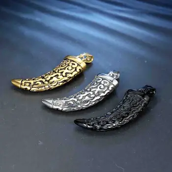 Vnox Рок-панк Ожерелья из рога викинга для мужчин из нержавеющей стали, норвежские Кельтские узлы, Компас, кулон, ошейник, подарочные украшения-амулеты
